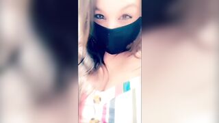 Public Masturbation: Rubbing my Clit & Moaning thru COVID Mask in Walmart’s Men’s Bathroom