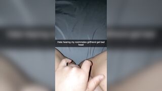 Snapchat Videos Pussy Rubbing to Roommates Fucking