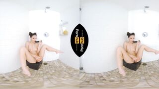 VR 180 - Teen Milana Ricci Masturbating in the Shower