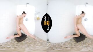 VR 180 - Teen Milana Ricci Masturbating in the Shower