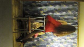 Amateur Girl Practicing for Strip Club