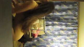 Amateur Girl Practicing for Strip Club