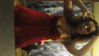 Amateur Girl Practicing for Strip Club