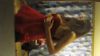 Amateur Girl Practicing for Strip Club