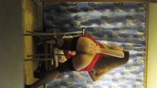Amateur Girl Practicing for Strip Club