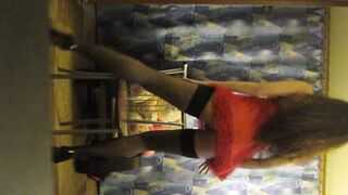 Amateur Girl Practicing for Strip Club