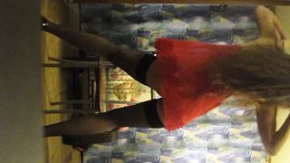 Amateur Girl Practicing for Strip Club