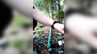 White Girl Gets Squirted on outside