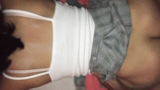 Going Anal with my GF Schoolgirl Skirt Bubble Butt Teen