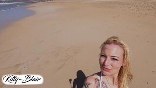 German Blonde on the Beach