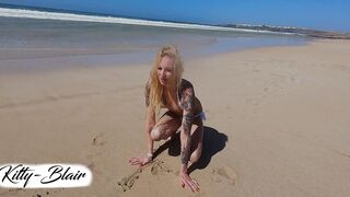 German Blonde on the Beach