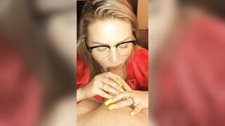 MILF Sucks Dick on Couch