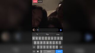 Ebony Lesbian Couple has Sex in Front of their Bestfriend on Facebook Live