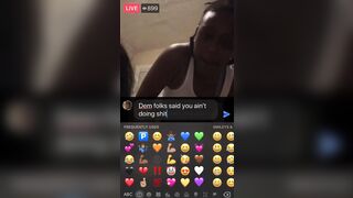 Ebony Lesbian Couple has Sex in Front of their Bestfriend on Facebook Live