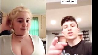 Busty teentager making tiktok compilation