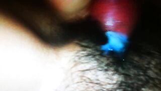 Cum Shot on Hairy Pussy