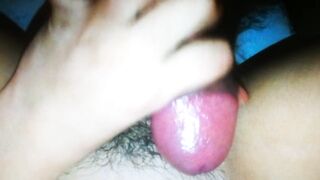 Cum Shot on Hairy Pussy