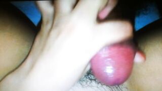 Cum Shot on Hairy Pussy