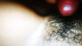 Cum Shot on Hairy Pussy