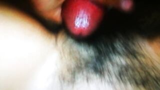 Cum Shot on Hairy Pussy