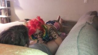 Blowjob on the Couch when no one is Home