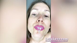 Nude babe giving YOU closeup tour of ALL of her w/ closeups of tongue mouth & lips and lots of blow job JOI - Lelu Love