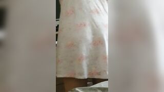 Step Mom in White Thongs Snake into Step Son Room for a Quick Fuck