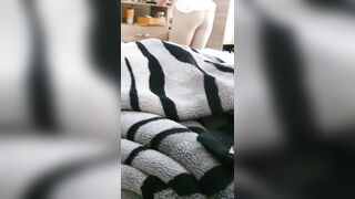 Step Mom in Leggings Stuck into Shelf get Fucked by Step Son