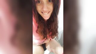 Hairy Pussy Pee Fetish Hoodie Camgirl Pisses TOLIET, uses TP, Fingers Clit PinkMoonLust on ONLYFANS