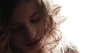 secret place in a big hotel is occupied by little curvy hair blondie girl with nice tits