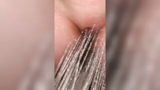Pussy of Beauty Girl is Washed in the Shower