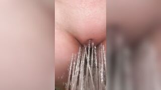 Pussy of Beauty Girl is Washed in the Shower