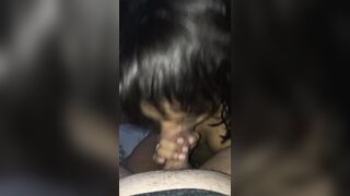 18 Yr old Black Hoe Sucks Fucks and Gets Huge Facial