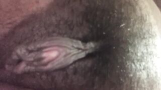 EBONY HAIRY CAMELTOE VIEW BODYVIEW BEFORE I SHAVE MY PUSSY