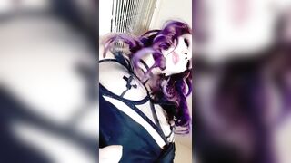 SEXIEST BLUE EYED ALT GIRL SUCKS AND PLAYS