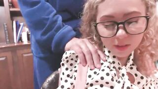Tiny Nerd with Glasses Fucked by Stepdad - SNAPCHAT FUCK