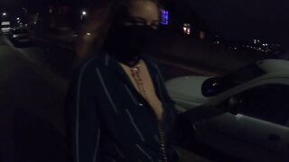 Collared Submissive Walking in Streets
