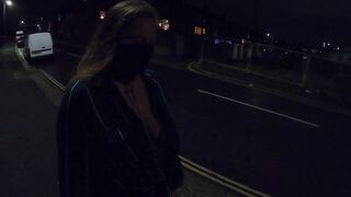 Collared Submissive Walking in Streets