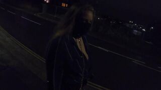 Collared Submissive Walking in Streets