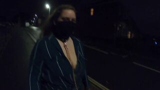 Collared Submissive Walking in Streets