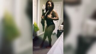 Ex Ebony GF Showed up to my House in Sexy Lingerie