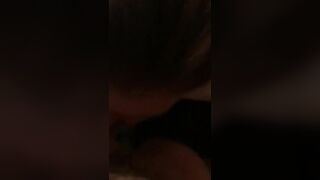 She Plays, then Gets Throat Fucked by Huge Cock