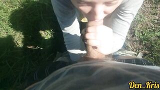 Spring Blowjob from Insatiable Favorite Schoolgirl Face Flooded with Warm Tasty Sperm