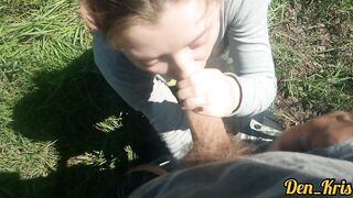 Spring Blowjob from Insatiable Favorite Schoolgirl Face Flooded with Warm Tasty Sperm