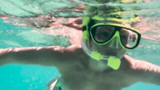 My Naked Diving on a Public Beach - Rate what I can do Underwater