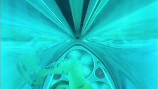 Sexy Amateur Plays in Tanning Bed