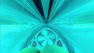 Sexy Amateur Plays in Tanning Bed