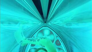 Sexy Amateur Plays in Tanning Bed