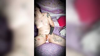 MILF Takes Huge Dildo