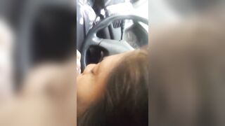 Friend’s wife blows me in car